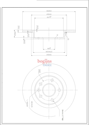 BOSCH 0 986 479 645 Remschijf achter 268.50mm