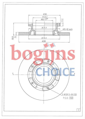 FREN DİSKİ ARKA (288MM) (ABSLİ) (ADET)