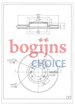 BOSCH 0 986 479 A89 Remschijf voor