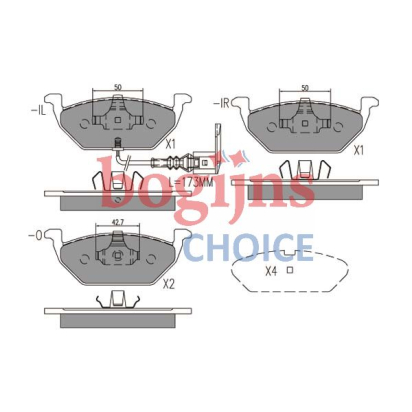 HELLA 8DB355008-551 Remblokken