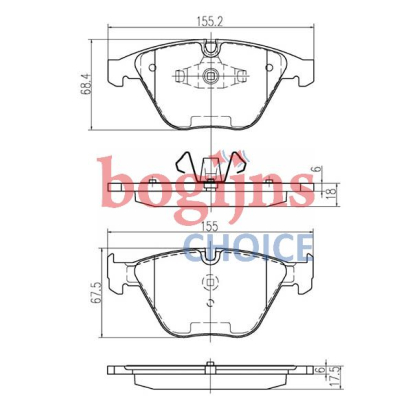 HELLA 8DB355013-931 Remblokken