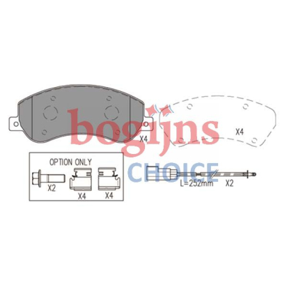 HELLA 8DB355015-401 Remblokken