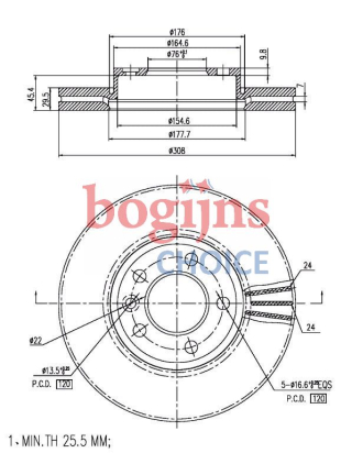 FREN DİSKİ ÖN (308X29.5) (ADET)