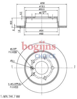 HELLA PRO Remschijf, 258x8mm, 05/06x112, volledig