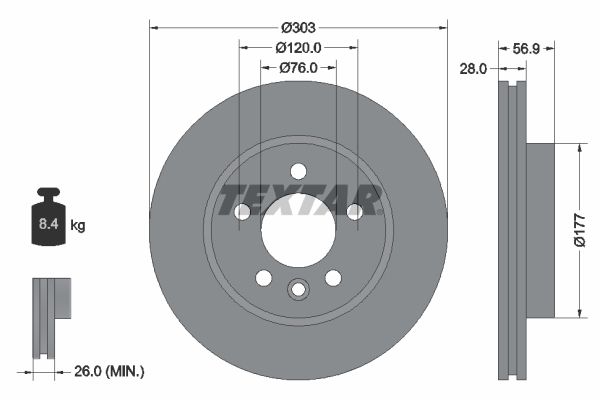 HELLA 8DD355117-151 Remschijf